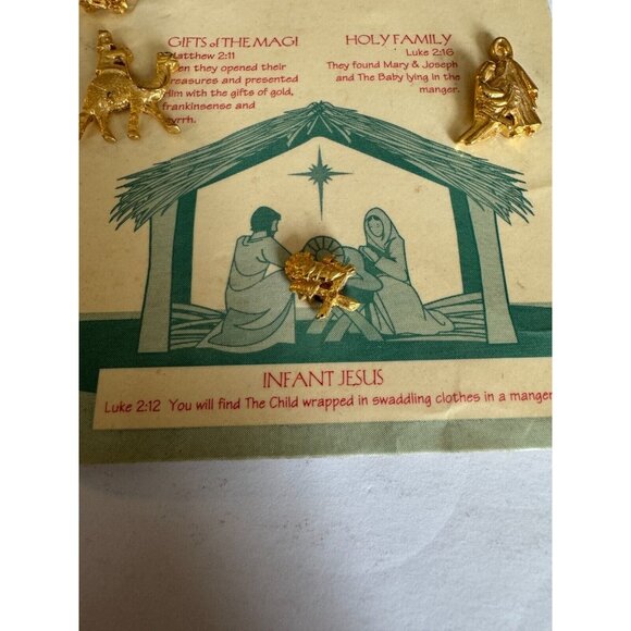 The Christmas Story Pins Nativity Jesus Holy Family Bethlehem Star Jewelry Magi - Picture 6 of 8